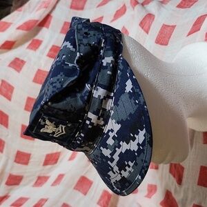 Authentic US Navy Working Utility Cap - Digital Camouflage, Size 6 7/8